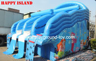 Best Blue Children Inflatable Water Slide With Oxford Cloth And PVC Coating RQL-00204 for sale