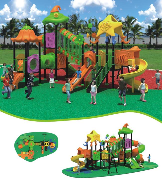 Colorful Commercial Playground Equipment Kids Entertainment Equipment Sea Animal Series