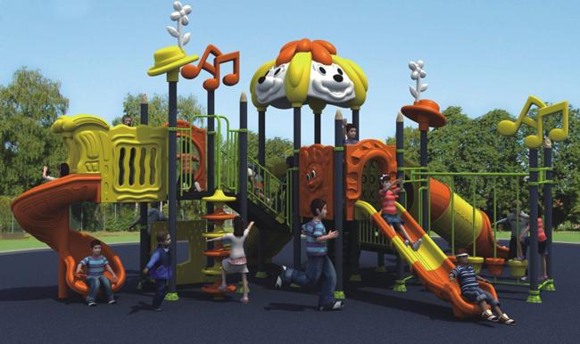 3.0mm Thickness Galvanized Steel Outdoor Playground Equipment For Amusement Park