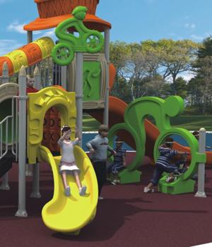 Sport Series Playground Equipment Slides , Recycled Play  Equipment For Children