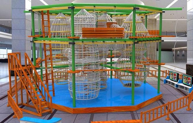 Plastic Wood  Adventure Playground Equipment For Gardens Children Trainning