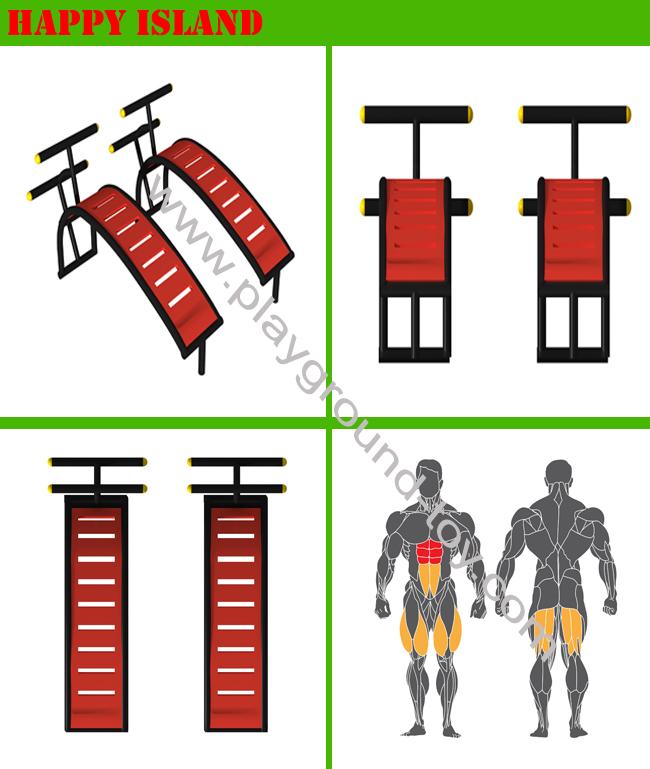 Galvanized Steel Outdoor Training Equipment With 3.0mm Thickness Pipes