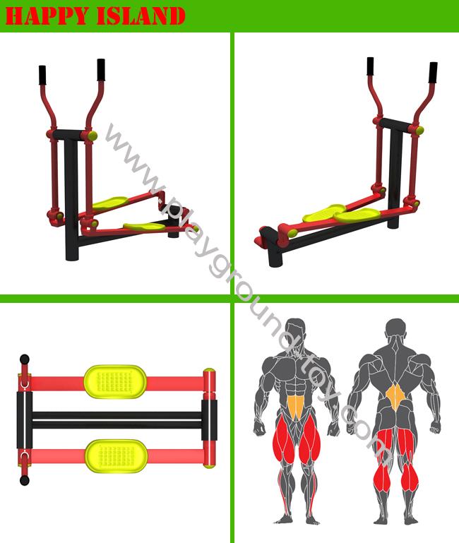 Galvanized Steel 3.0mm Thickness Outdoor Gym Equipment For Amusement Park