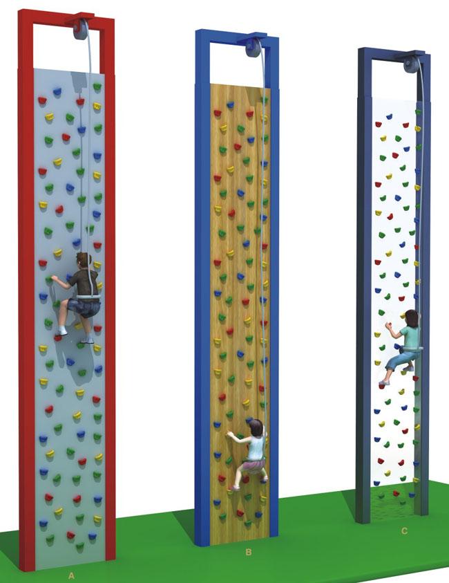 Indoor Vertical Children Climbing Equipment With Climbing Hold With Different Background