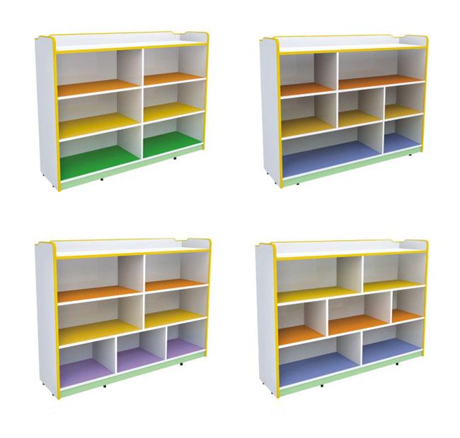 Kids School Furniture Melamine Board Storage Cabinet For Kindergarten Kids