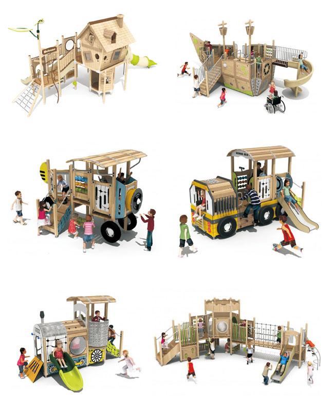 Food Grade Material Playground Equipment Toys With Slide Climbing Bridge