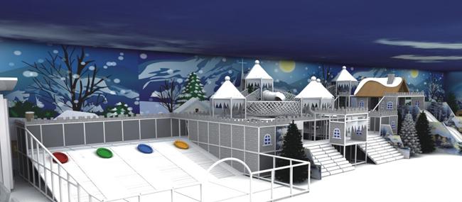 Snow Castle Theme Indoor Playground Equipment For Recreational Large Children Commercial Park