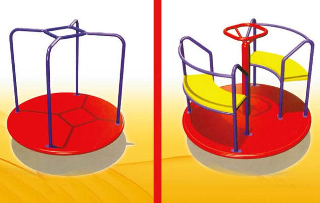 Steel Round Seesaw Playground Equipment  Plastic Seesaw For Toddlers