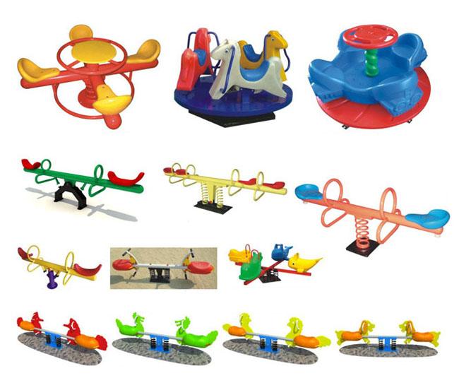 Kids Plastic Seesaw , Outdoor Seesaw Merry Go Round For Amusement Park