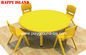 Colorful Round Kindergarten Plastic Kids Table Furniture For Kindergarten Classroom With Rubber Root For Learning supplier