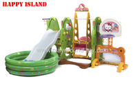 China Colorful  Playground Kids Toys  With Ball Pool , Football Gate , Baby Swing distributor