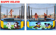 China Indoor Trampoline Kids Trampoline With Handle Double Round Big Outdoor Trampolines distributor