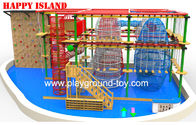 China Galvanized Steel  Home Park Adventure Playground Ropes / Solid Wood distributor