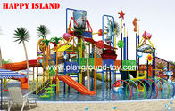 China Commercial Water Slides , Fun Water Parks Customized Outdoor Fiberglass Kids distributor