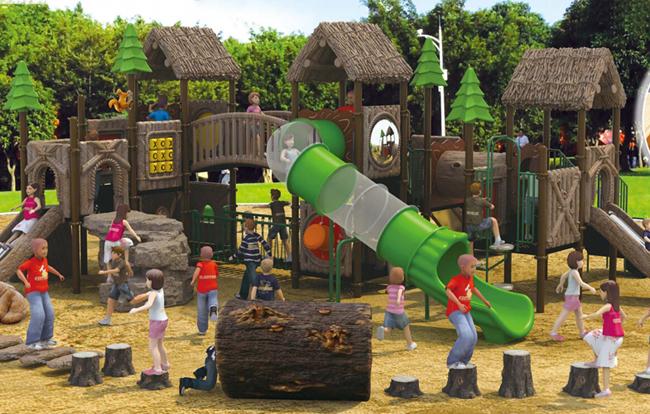 Natural Landscape New Design Children Playground Slide For Kids