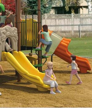 EN Standard Kids Outdoor Playground , Plastic Playground Equipment