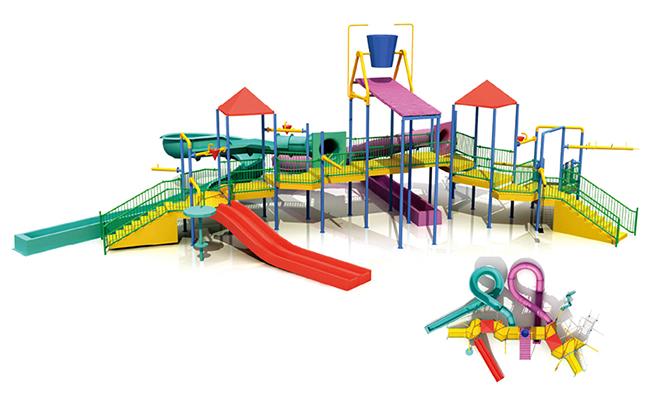 8m Height Fiberglass Kids Water Slides , Commercial Water Park Equipment Two Sprial For Customized