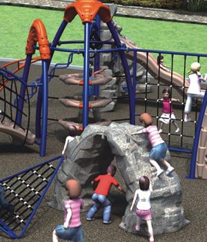 Climbing Playground Equipment For Outdoor By UV Resistance LLDPE Galvanized Steel