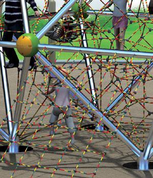 Outdoor Kids Climbing Equipment For Kids , Kids Garden Climbing Frames For Amusement Park