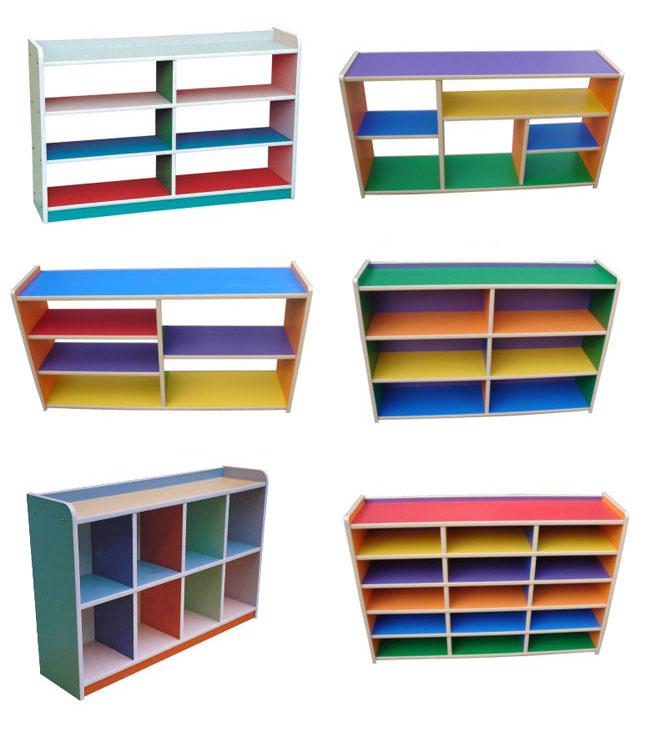 Kindergarten Toys Cabinet Nursery Classroom Furniture With Back Or Without Back Board