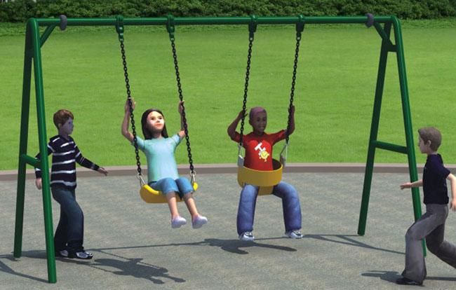 a Frame Swing Set  Steel Post Children Swing Playground Equipment For Amusement Park