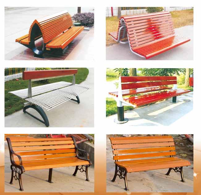 Pine Solid Wood Park Benches , Garden Park Bench For Park