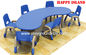 Preschool Classroom Furniture , Kindergarten Classroom Furniture Children Half Moon Group Learning Table supplier