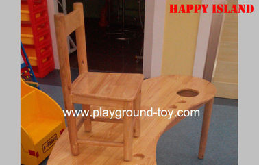 China Hardwood Kindergarten Classroom Furniture , Solid Wooden Childrens Chairson sales